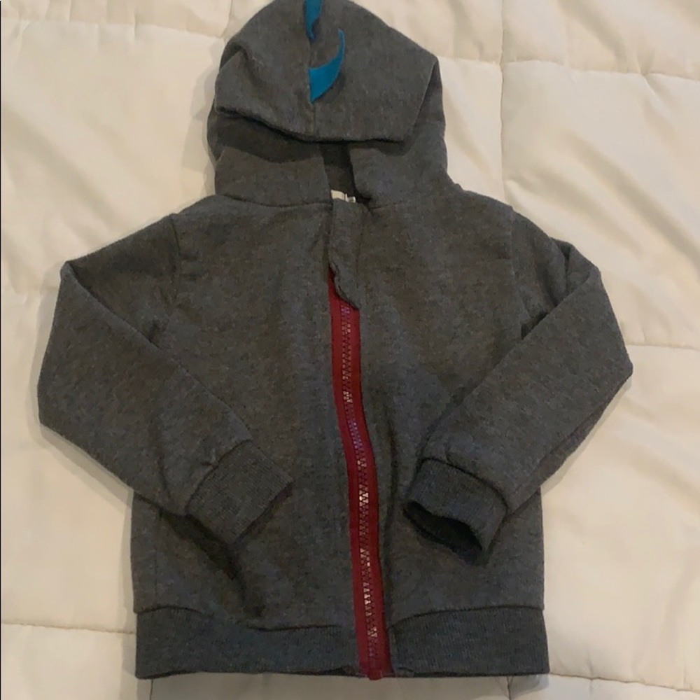 Kids Dino gray zip up jacket 2T